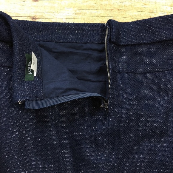J. Crew Skirts J Crew Metallic Linen Tweed Mica Mini Skirt Poshmark